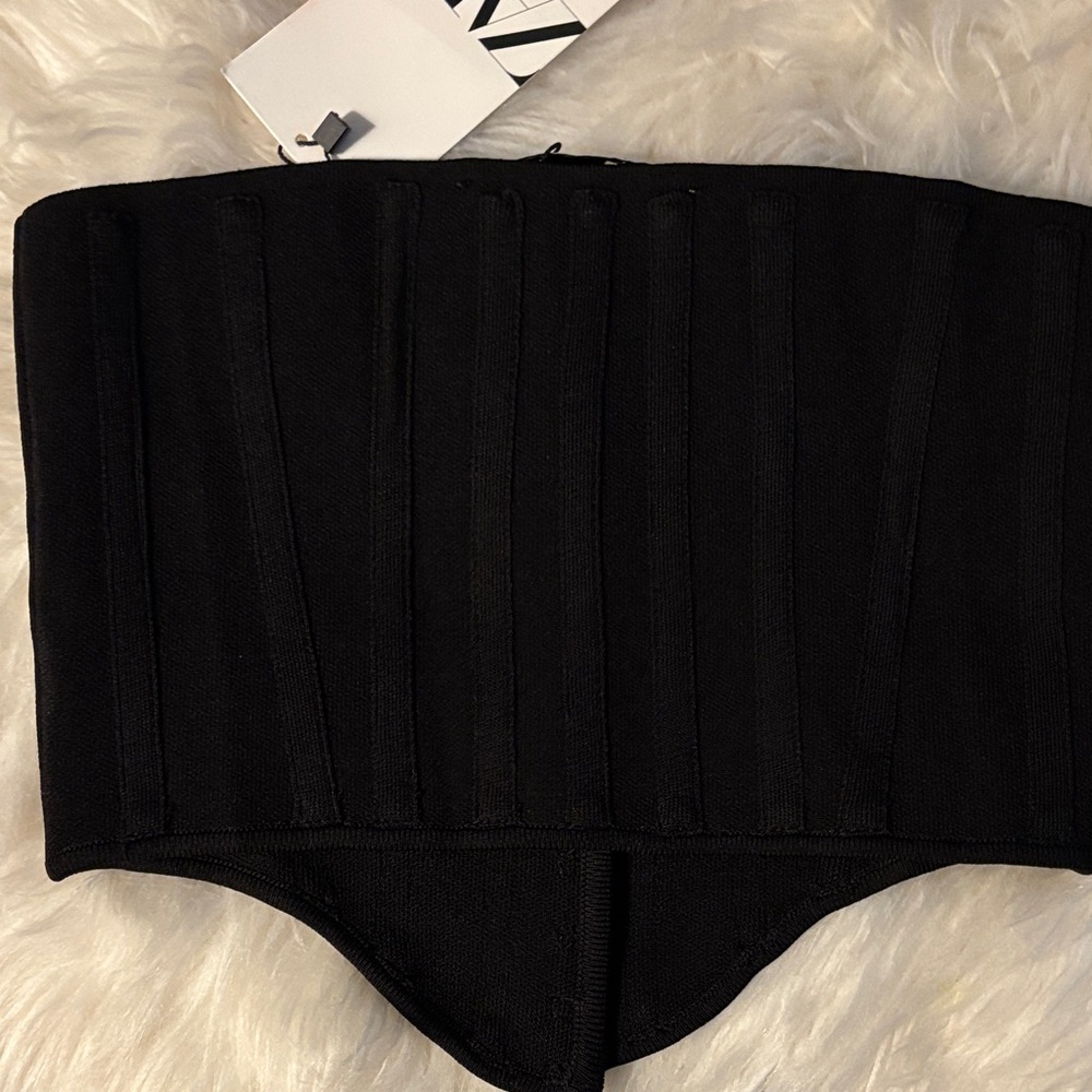 Zara Elegant Black Waist Cincher - Picture 3 of 3